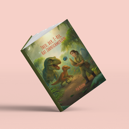 Theo, der T-Rex, hat Zahnschmerzen